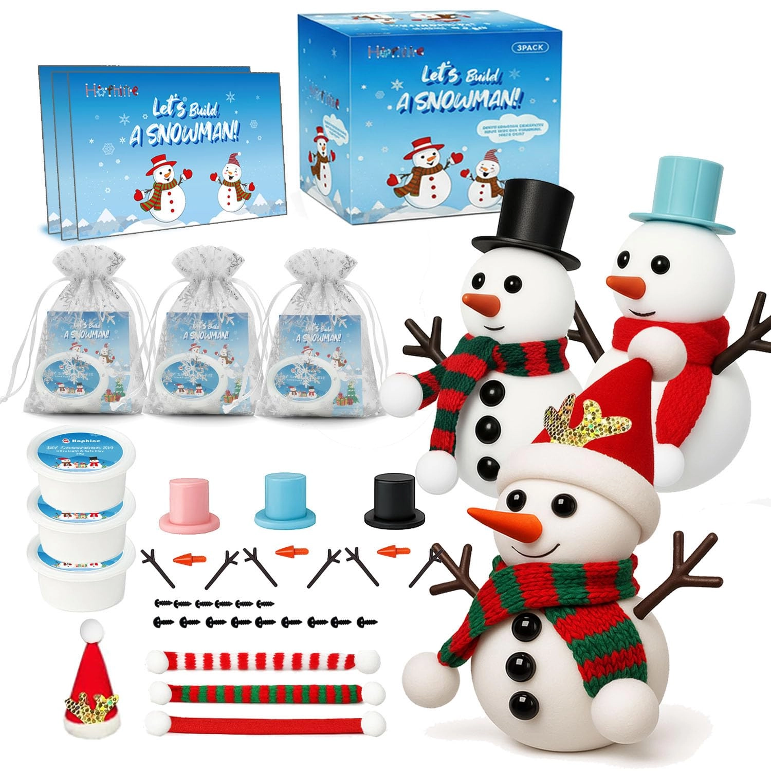 Hophine Build a Snowman Kit - 3PCS Pack