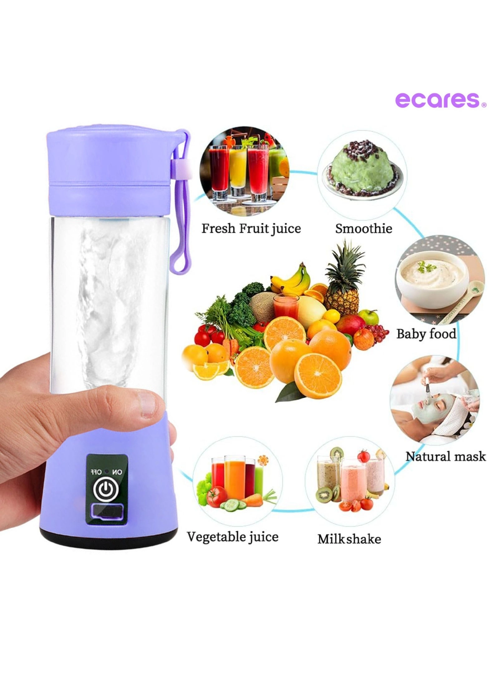 NG-01 - Portable USB Mini Blender Six Blades Lightweight
