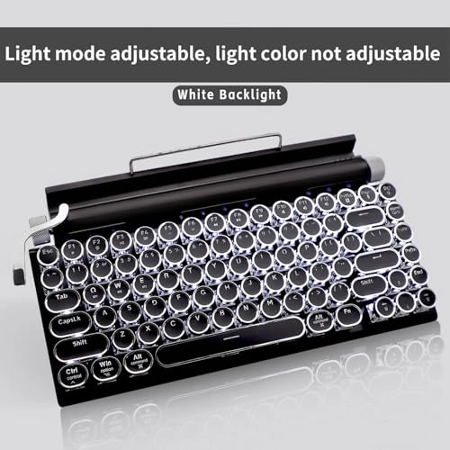 LED Backlit Retro Mechanical Keyboard - Bluetooth