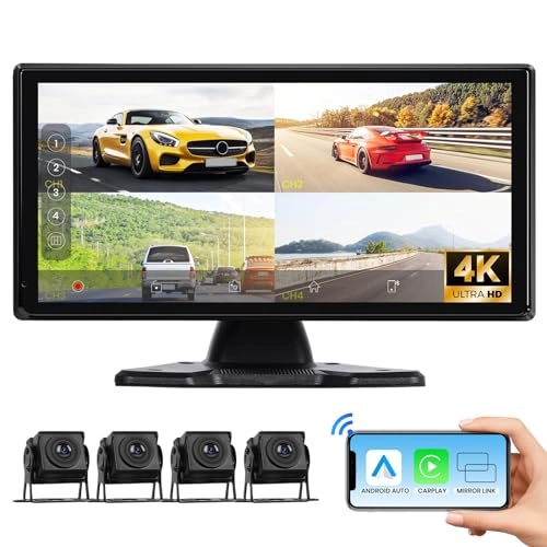 Car Rear View Camera + 9 Inch Monitor - Night Vision Wired 1080P