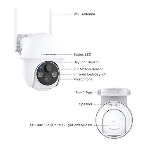 Outdoor Solar Security Camera 2K
