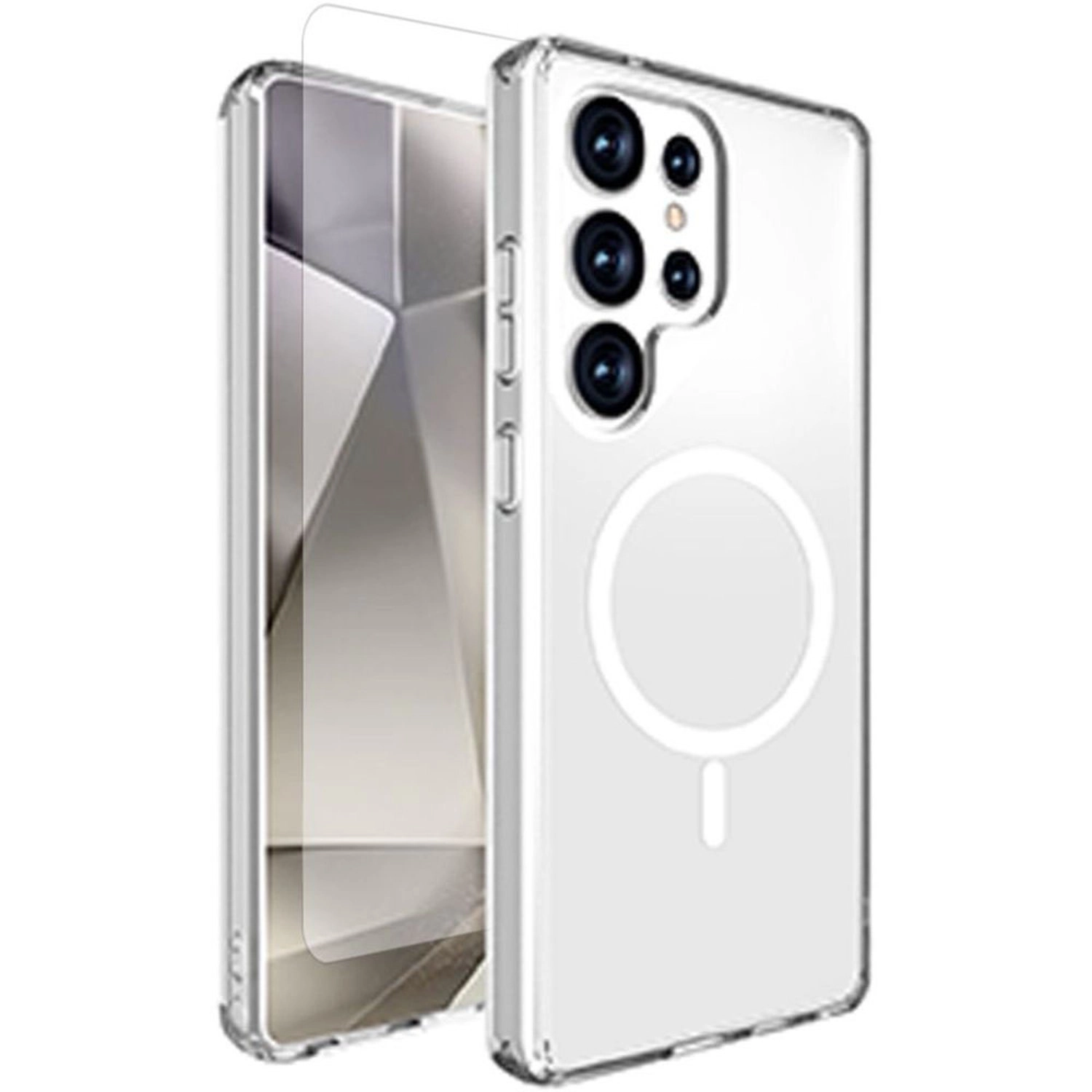 Case With Screen Protector Clear for Samsung Galaxy S25 Ultra