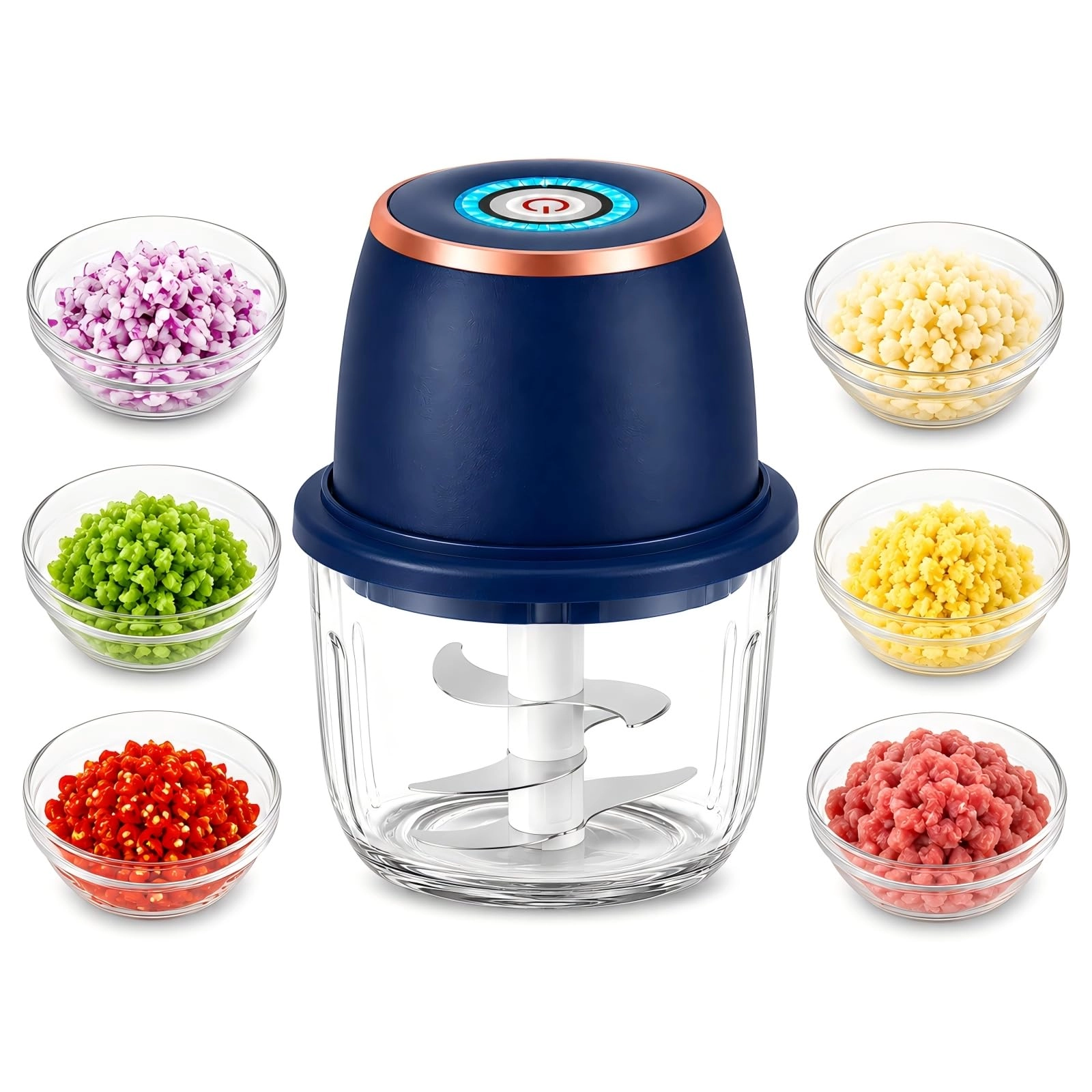 PracFlairy Mini Wireless Garlic Chopper - 350ml USB Rechargeable