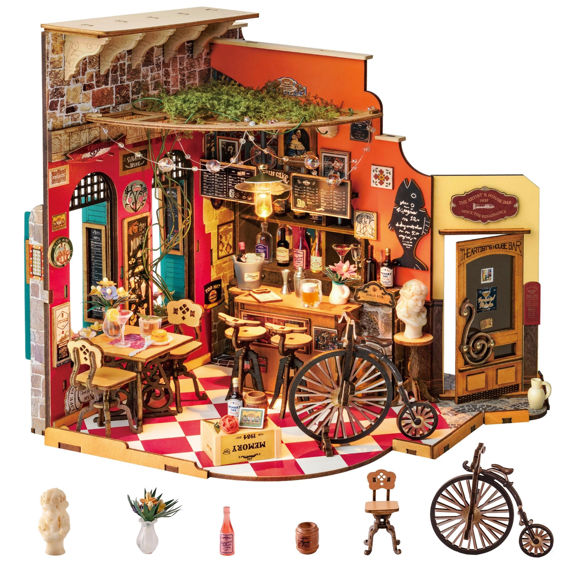 Rolife Cheers Bar - DIY Miniature House Wood