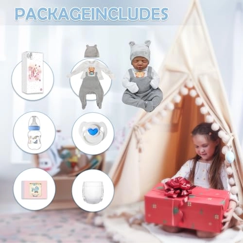 Shane Reborn Baby Doll - 18 Inch Vinyl African American Ages 3+