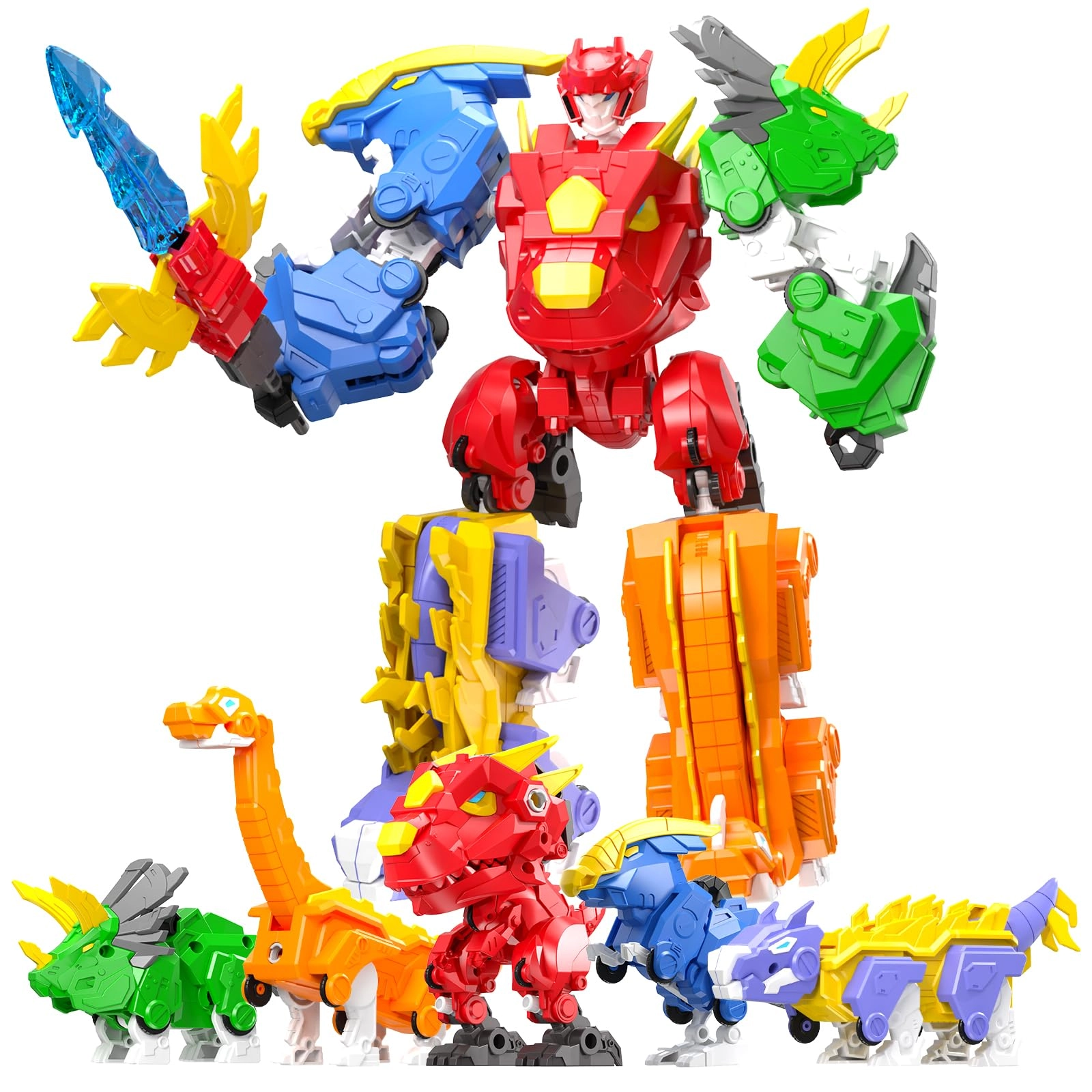 risuntoy 8177Y - 5-in-1 Triceratops Dinosaurs