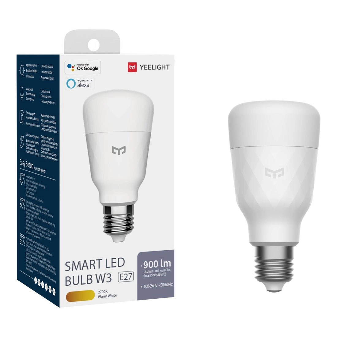 Xiaomi W3 - Smart LED Bulb Dimmable White
