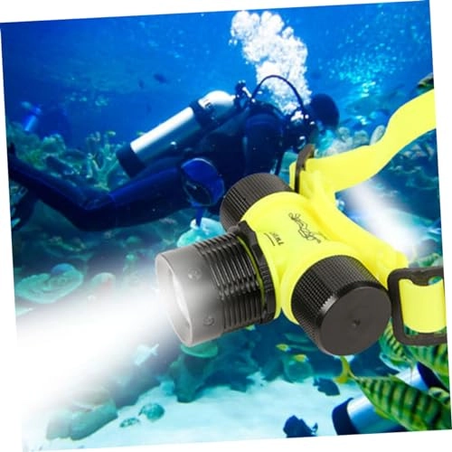 Waterproof Led Headlamp - Diving Aluminum Alloy Digital Regulated