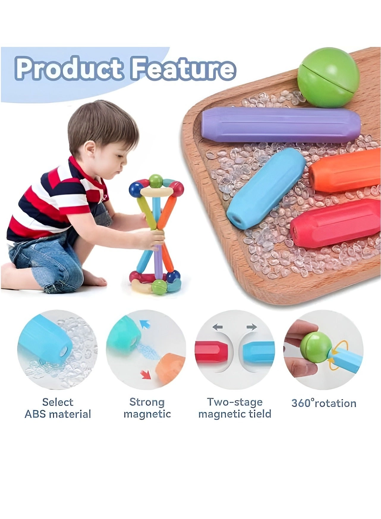 Magnetic Sticks and Balls - 84 pcs