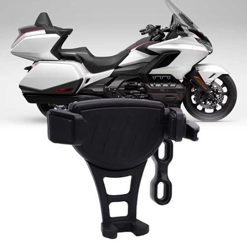 Offset Perch Mount Phone Holder - Fits phones up to 4-1/2 inches Replacement for Gold Wing 2018-2024 Black