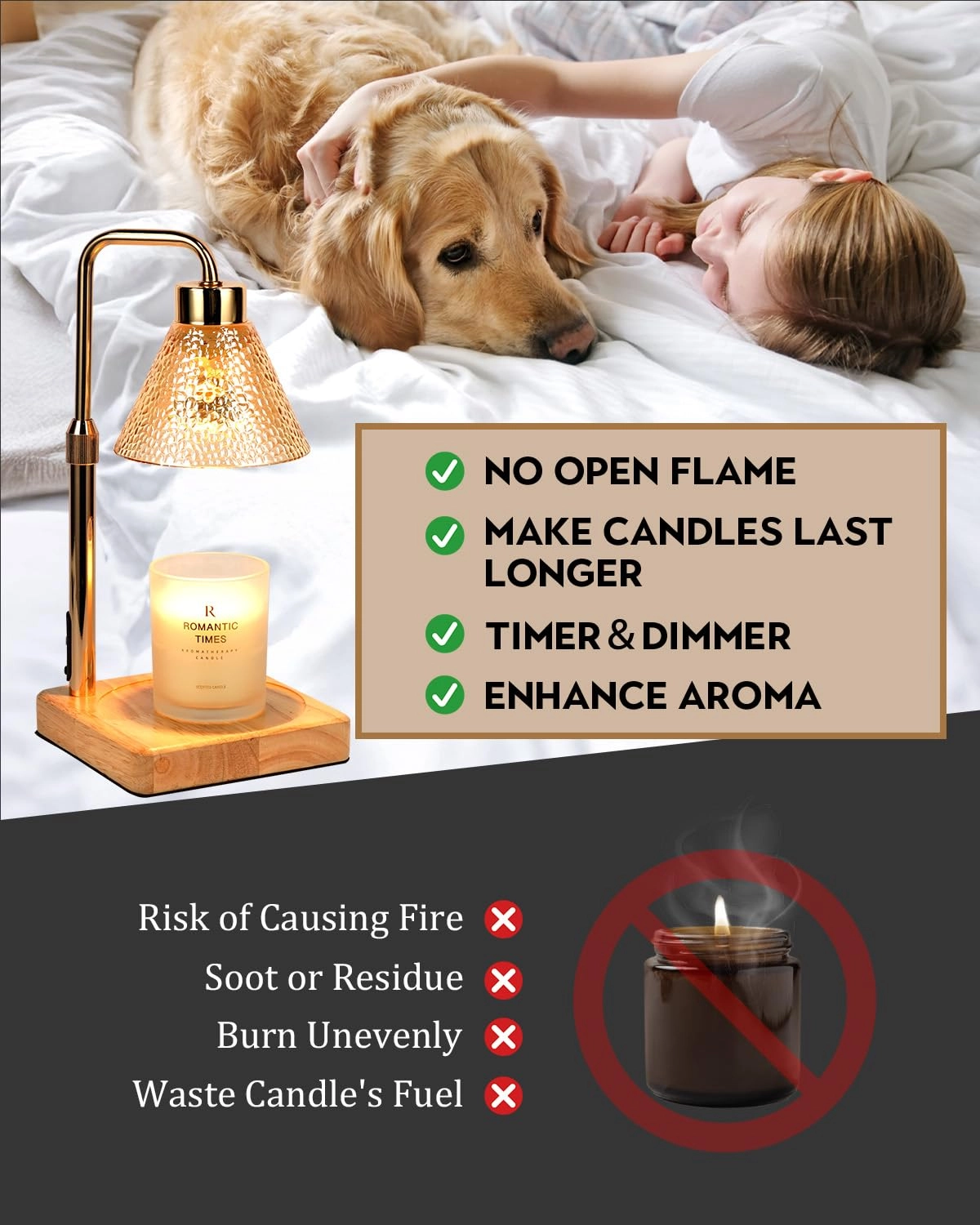 Strawberry Candle Warmer Lamp - Timer Dimmable