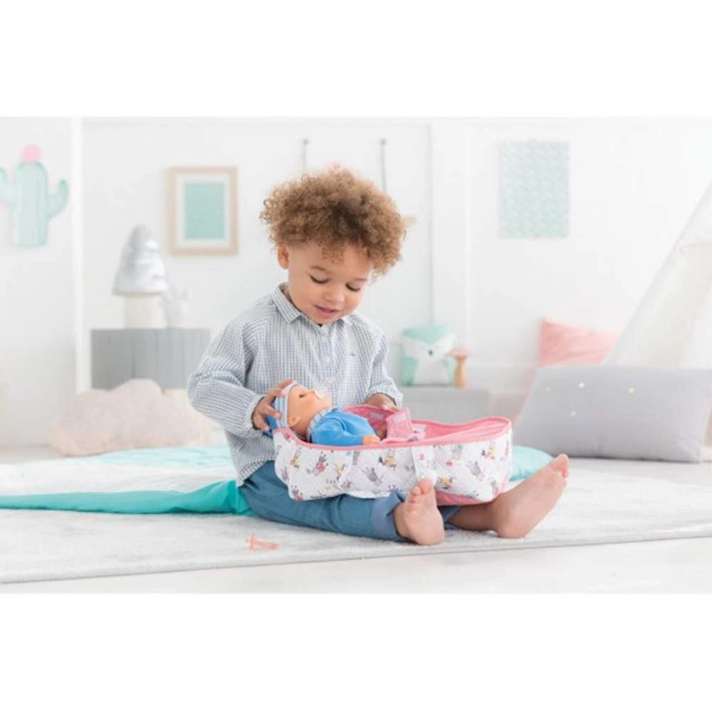 Mon Premier Poupon Baby Doll - 12-inch Carry Bed
