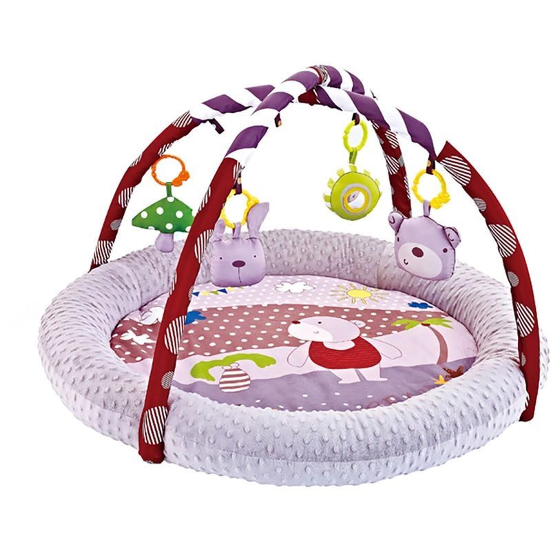 Baby Round Comfy Play Mat & Activity Gym - Suitable for 0 months & above