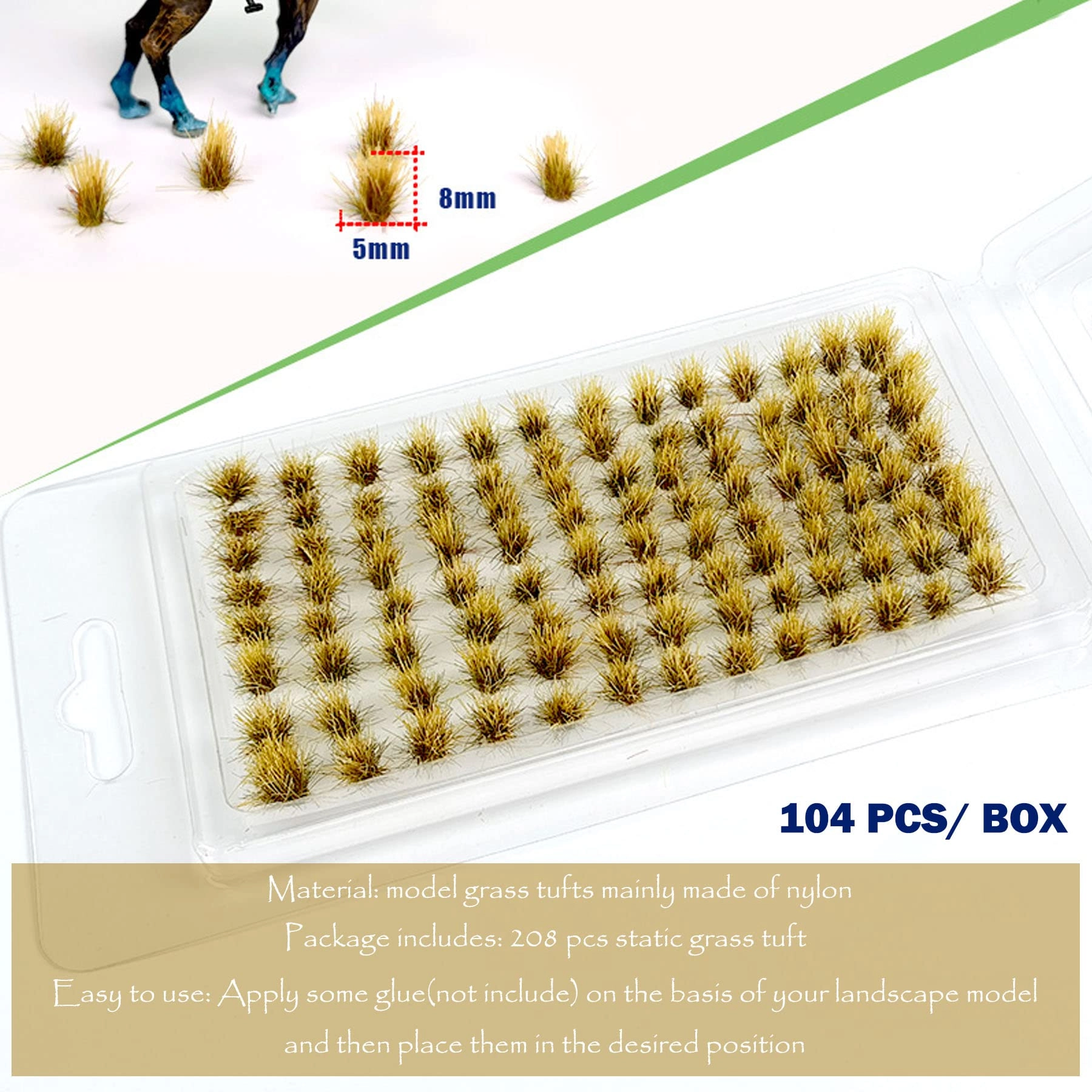 Static Grass Tuft - 208 pcs Train Landscape Railway