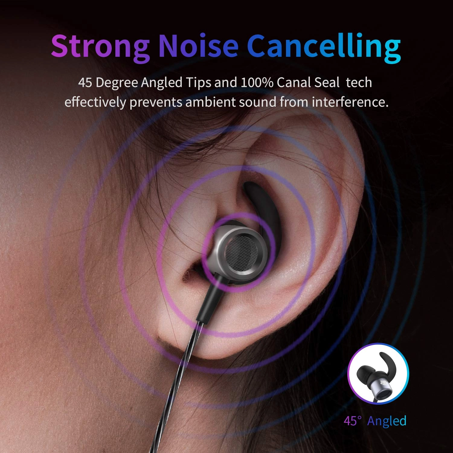 Noise Cancelling Headphones Wired Earbud