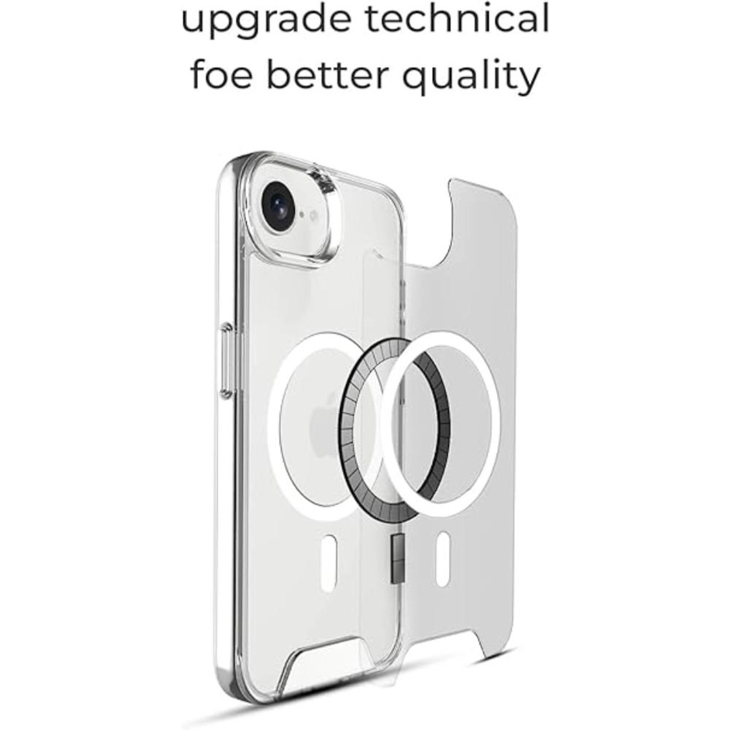 MagSafe Clear Case - Thermoplastic Polyurethane, Tempered Glass Case Screen Protector for iPhone 16