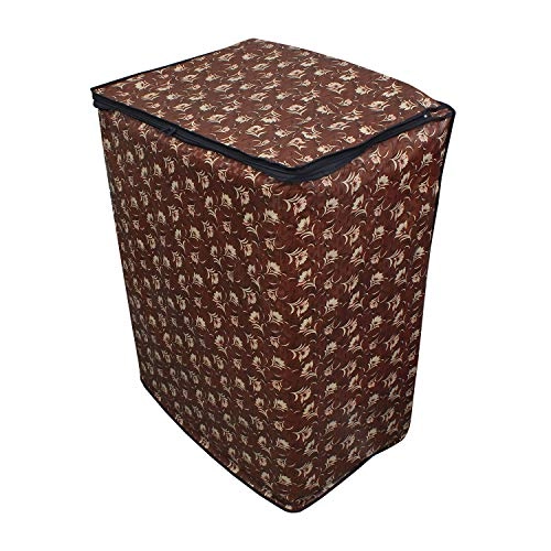 Washing Machine Cover - Brown Semi Automatic Waterproof