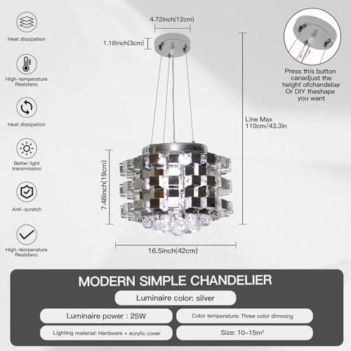 Modern LED Chandelier - Up to 110cm