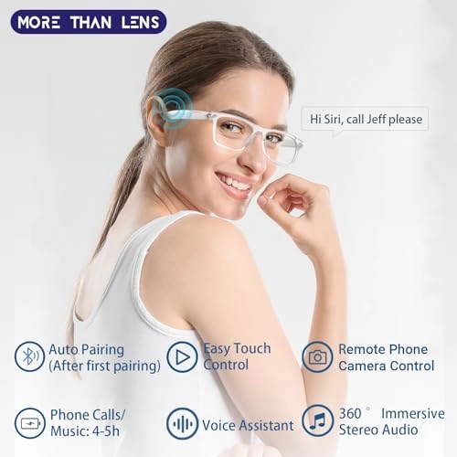 AI Translator Smart Glasses - Photochromic Bluetooth Open Ear
