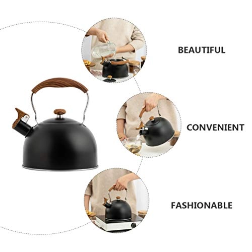 Whistling Tea Kettle - Wooden stainless steel 2.5L