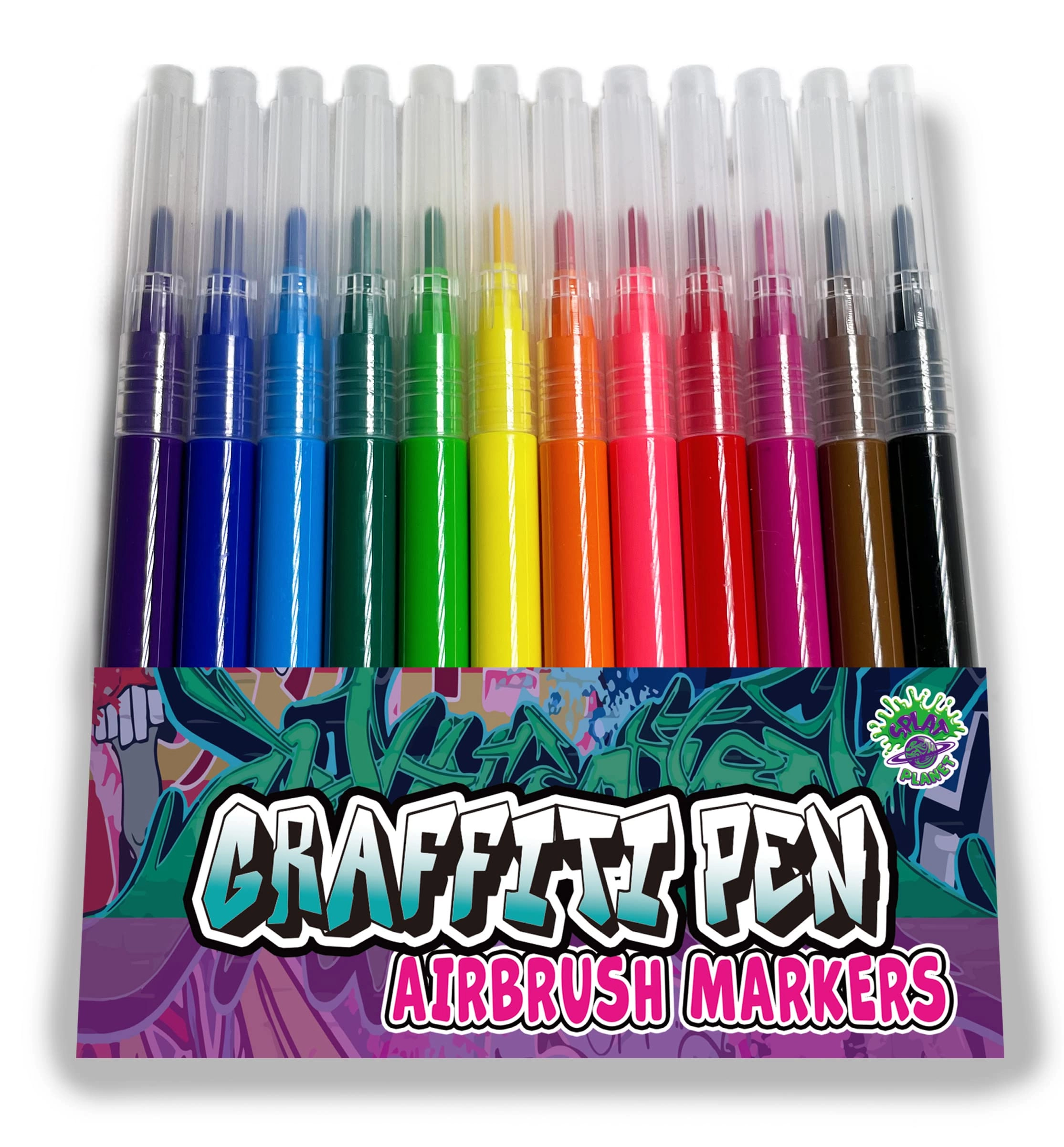 splat planet Graffiti pen airbrush color refill ink set - Multicolored Bold