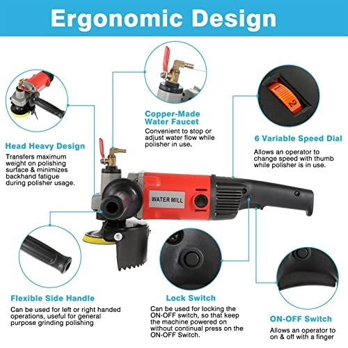 Pneumatic Sander - 1400W Adjustable Speed