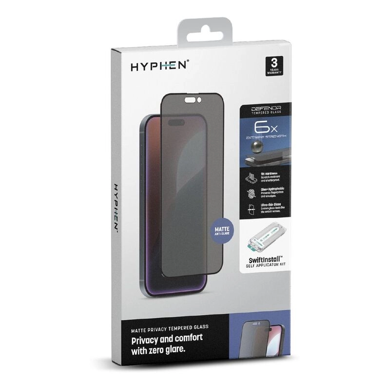 Matte Privacy Tempered Glass Screen Protector for iPhone 16 Pro
