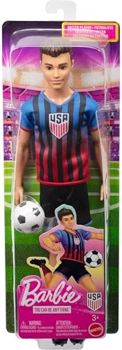 Ken Soccer Player Doll - 11.5 in Cropped Hair Soccer Ball Ages 3+