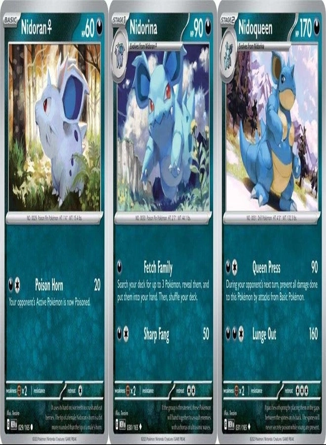 Pokémon Nidoqueen 031/165 - Evolution 3 Card Lot