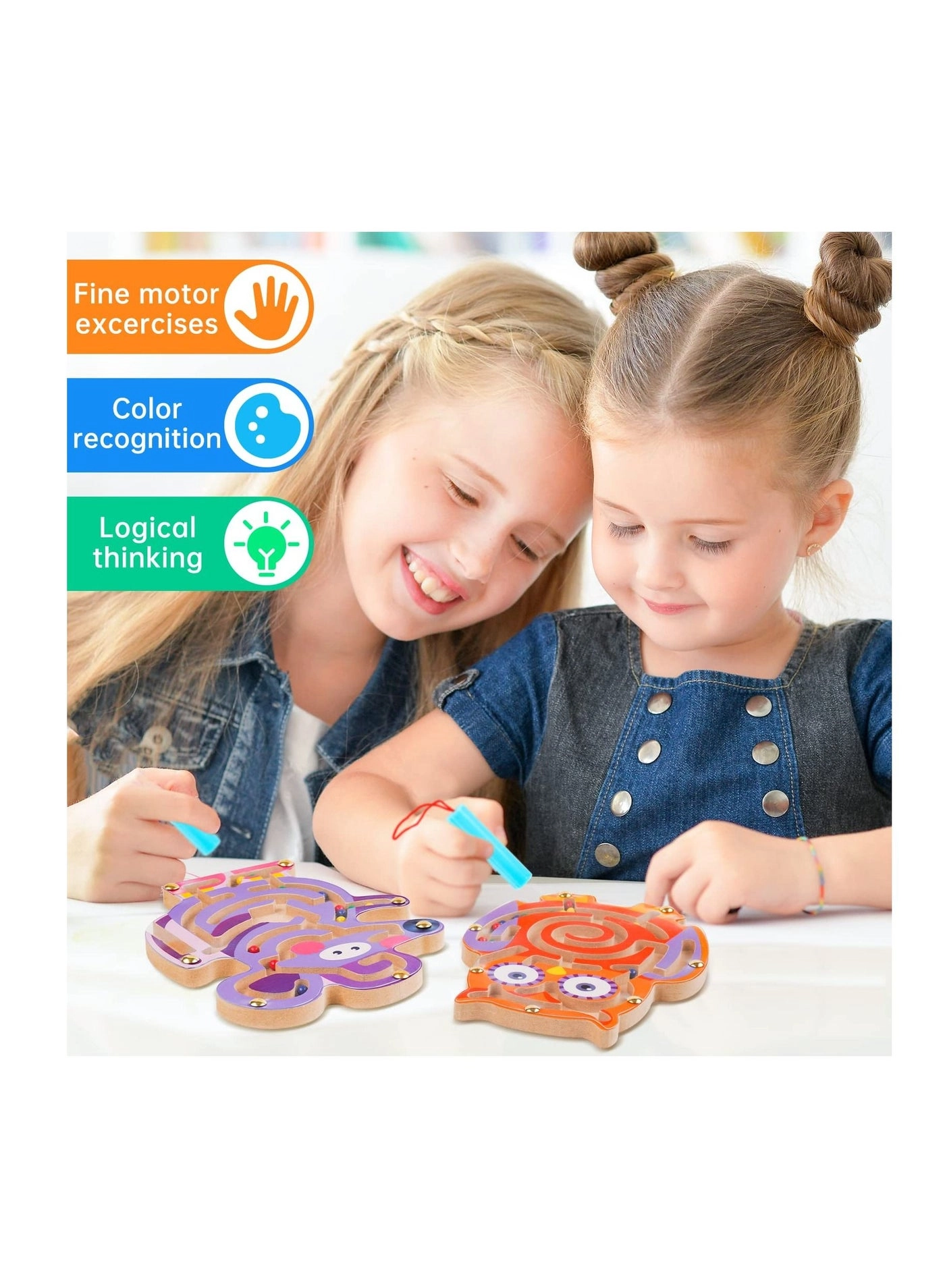 Animal Magnetic Maze Toys - 4 pieces STEM