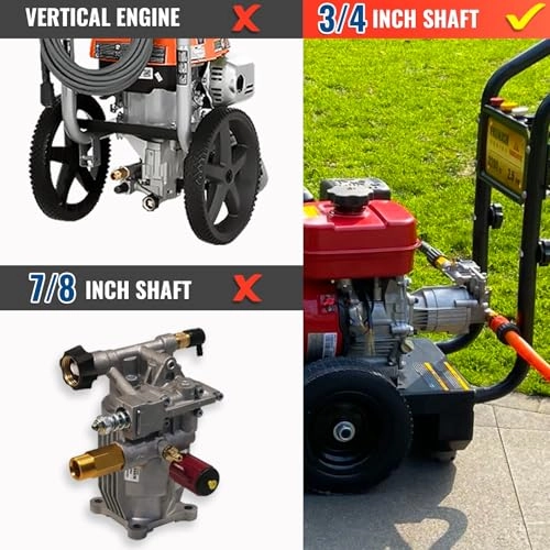 Horizontal Pressure Washer Pump - 3/4" Shaft 3400 PSI 2.6 GPM