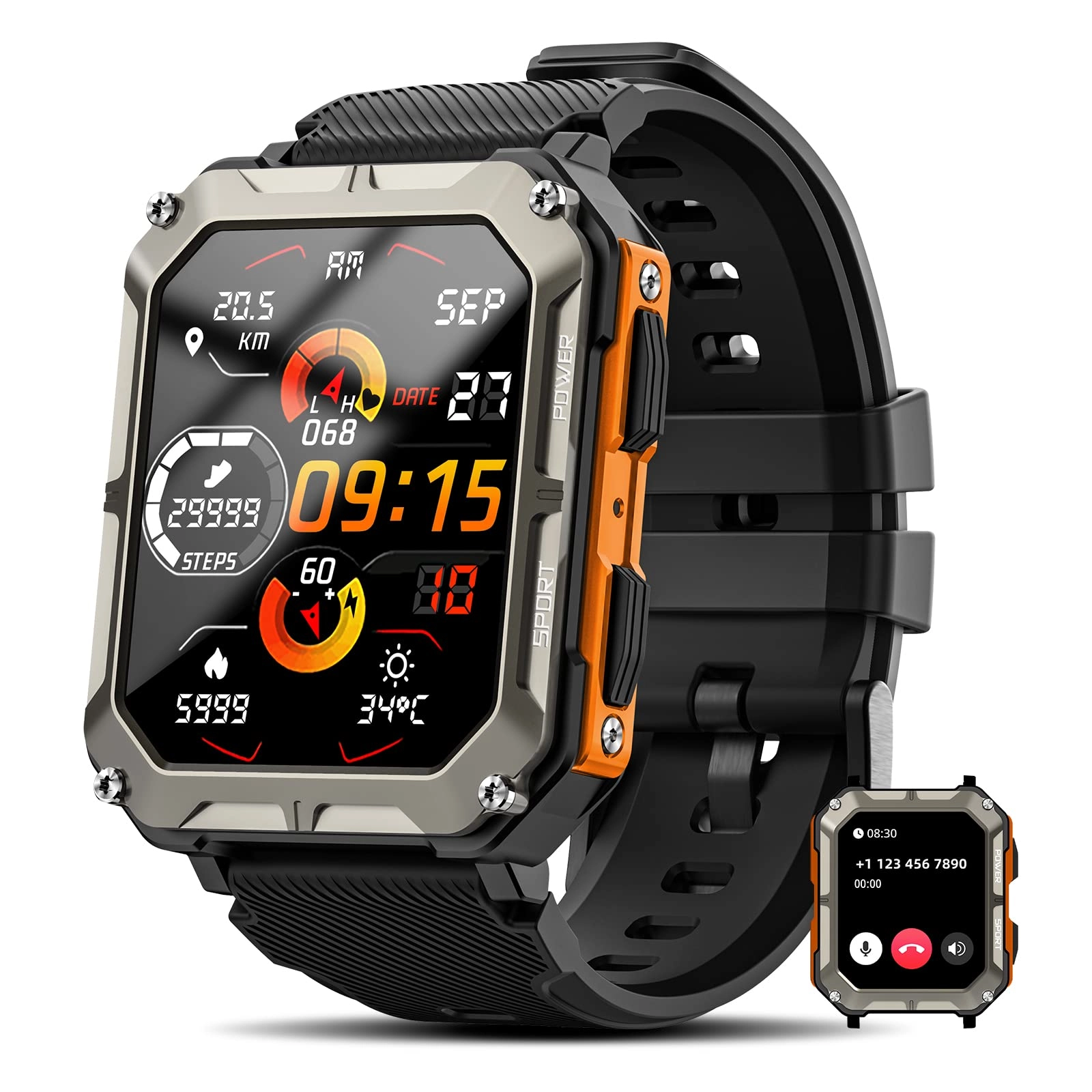 DEKELIFE Military Smart Watch 49mm Titanium GPS