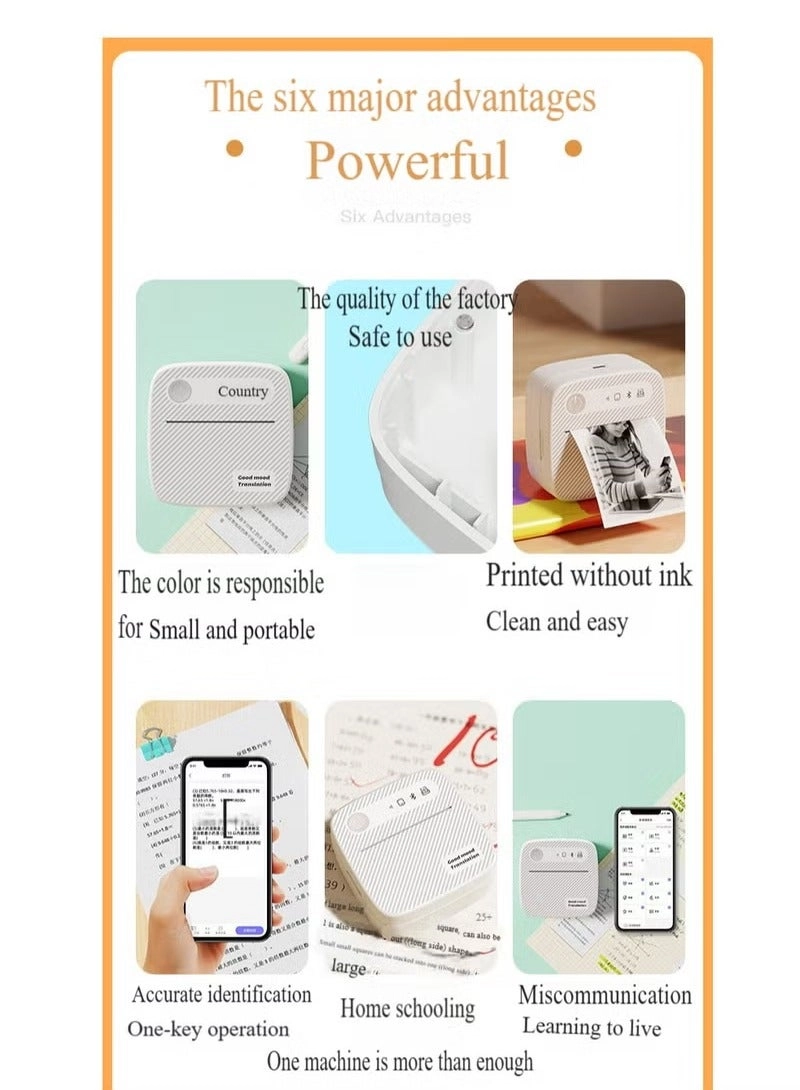 Mini Pocket Bluetooth Thermal Printer - Ink-Free Thermal Printing