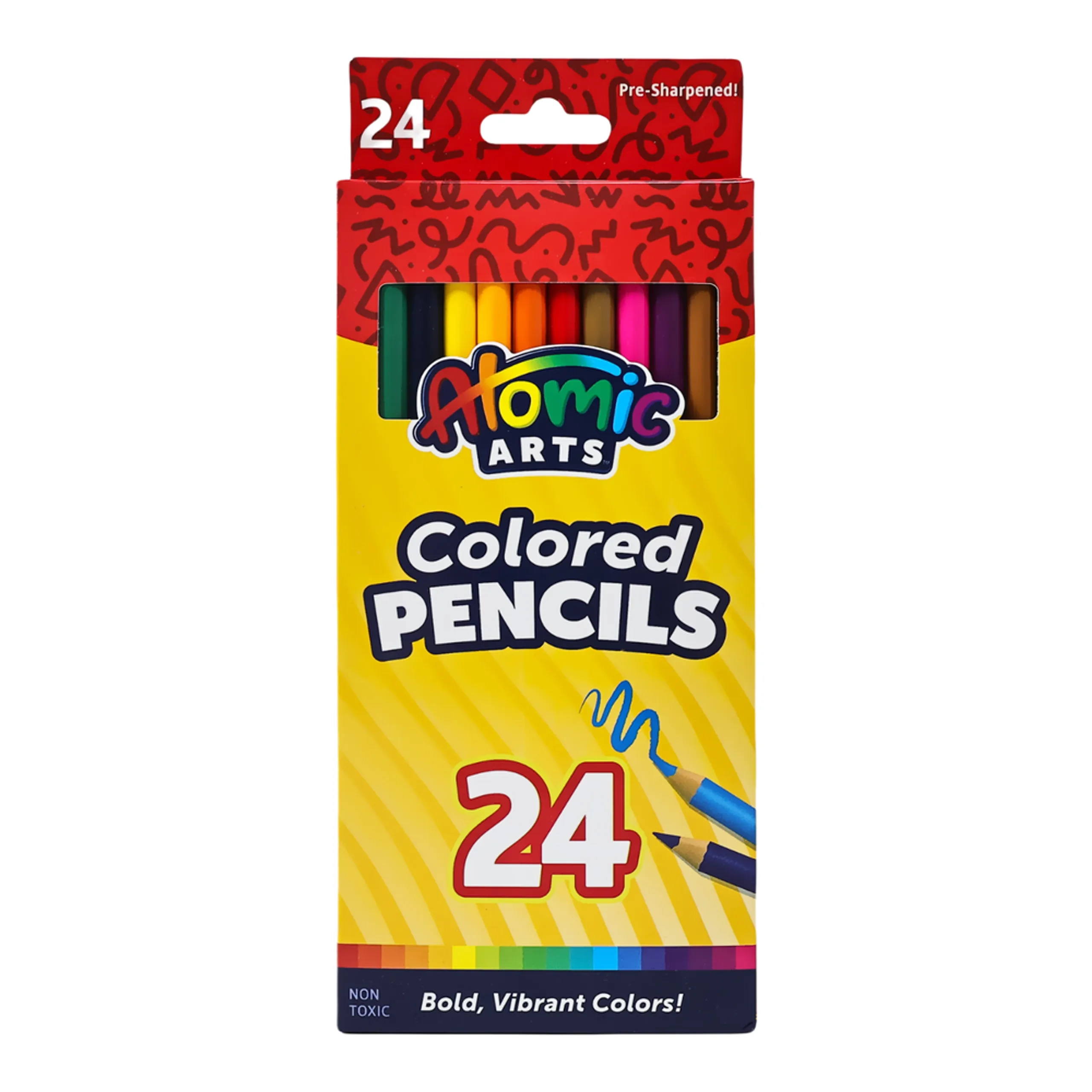 SKOODLE Atomic Arts Colored Pencils - 24 Pcs