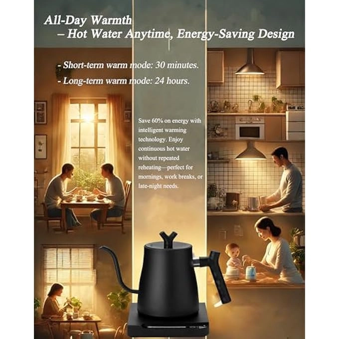 Smart Electric Temperature Control Gooseneck Kettle