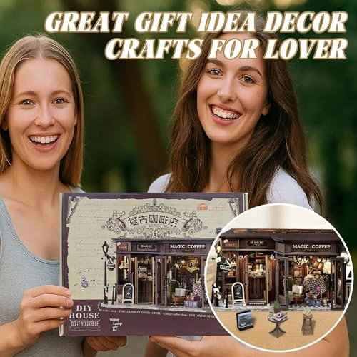 DIY Miniature House Kit - Vintage Coffee Shop