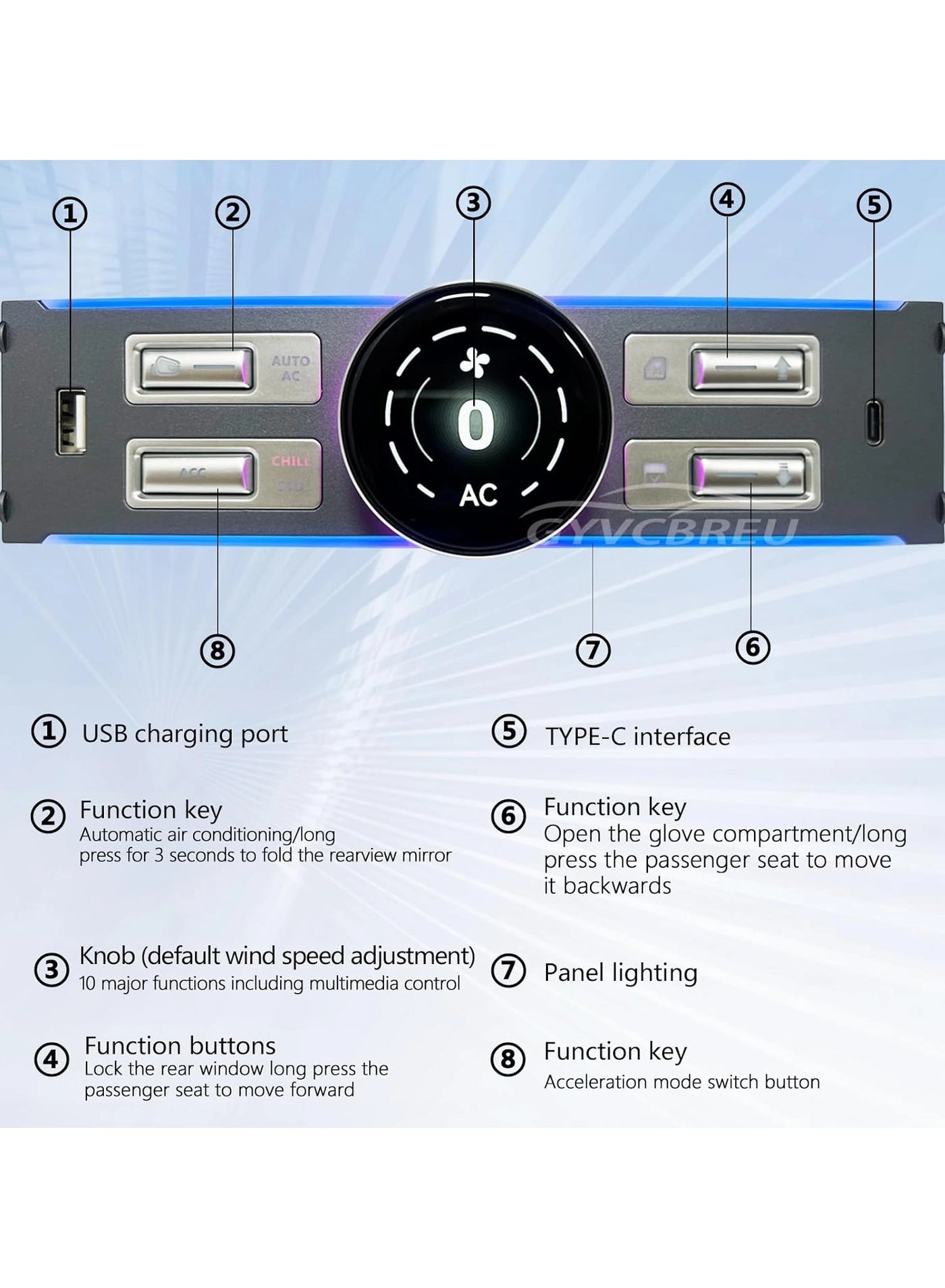 Center Control Expansion Dock Station - Tesla Model Y/3 21-23 LCD USB Type C
