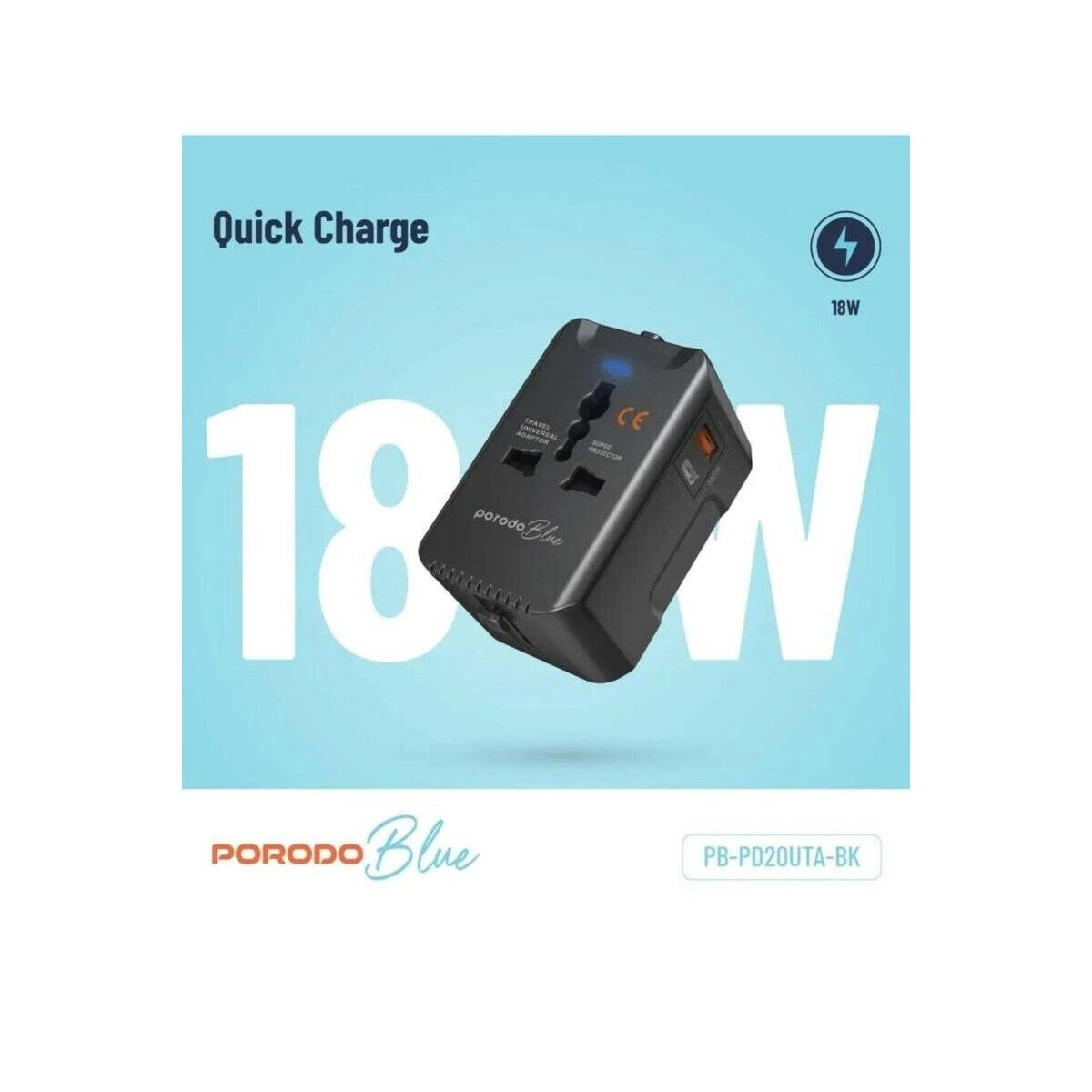 Dual Port Universal Travel Adapter PD20W - US/AU/EU/UK 1380W