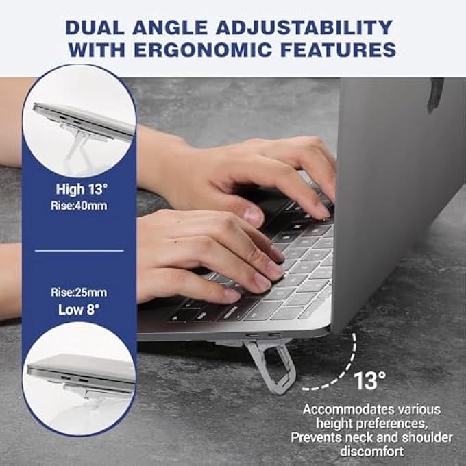 Laptop Cooling Pads + Keyboard Stand Raiser + Small Invisible Laptop Cooler + Magnetic Foot Warmer Pads