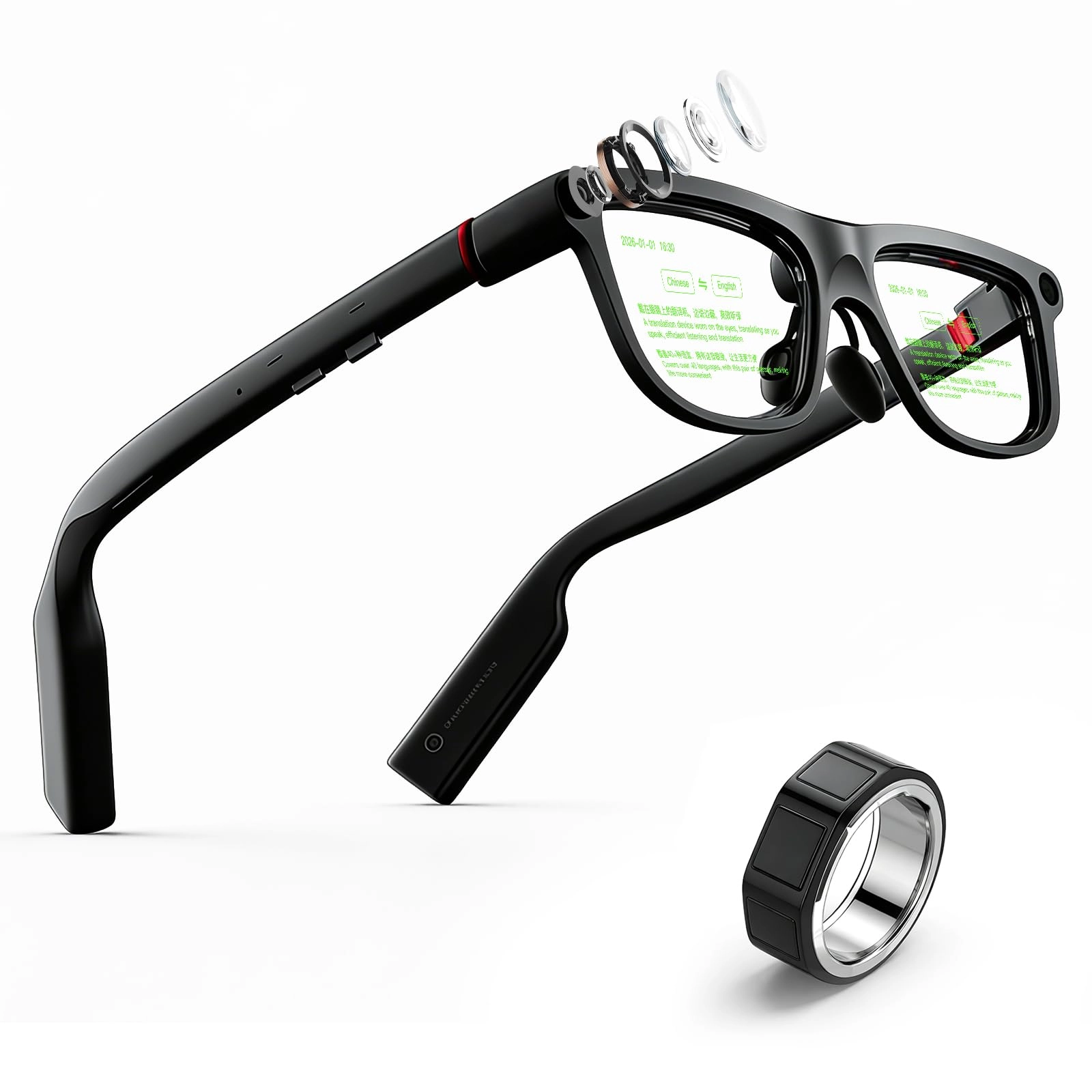 Domars Smart Glasses - 30° FOV 1500 nits AI real-time translation