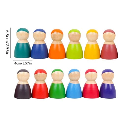 Wooden Puppet Rainbow Villain - 0-3 years 12 pieces