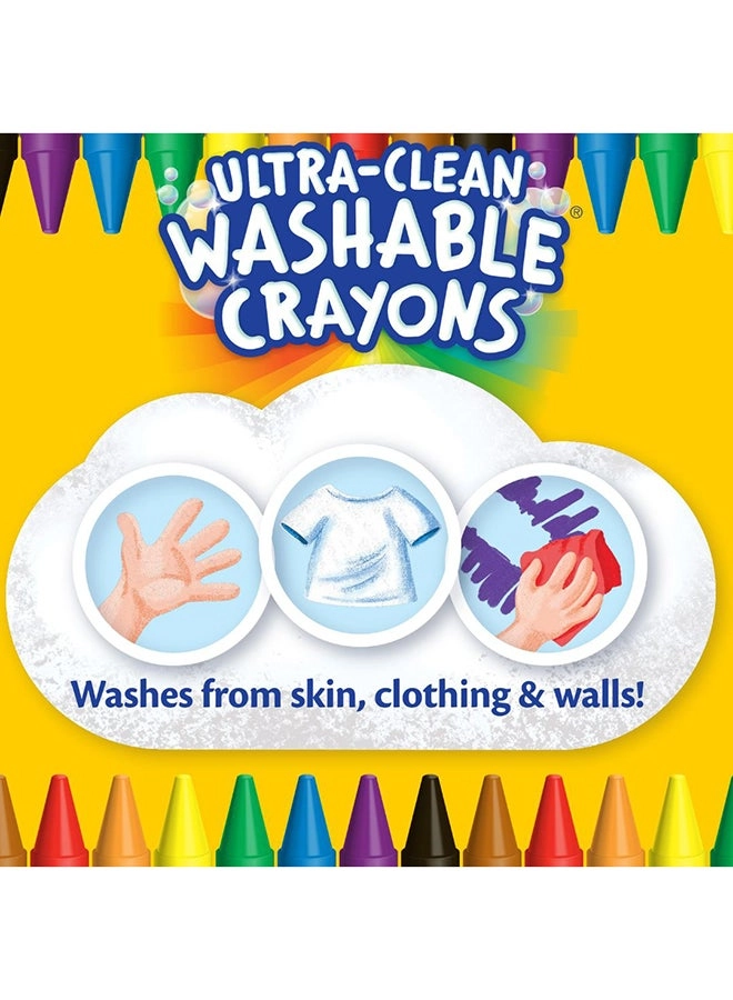 Ultra-Clean Washable Crayons - 64 Pcs