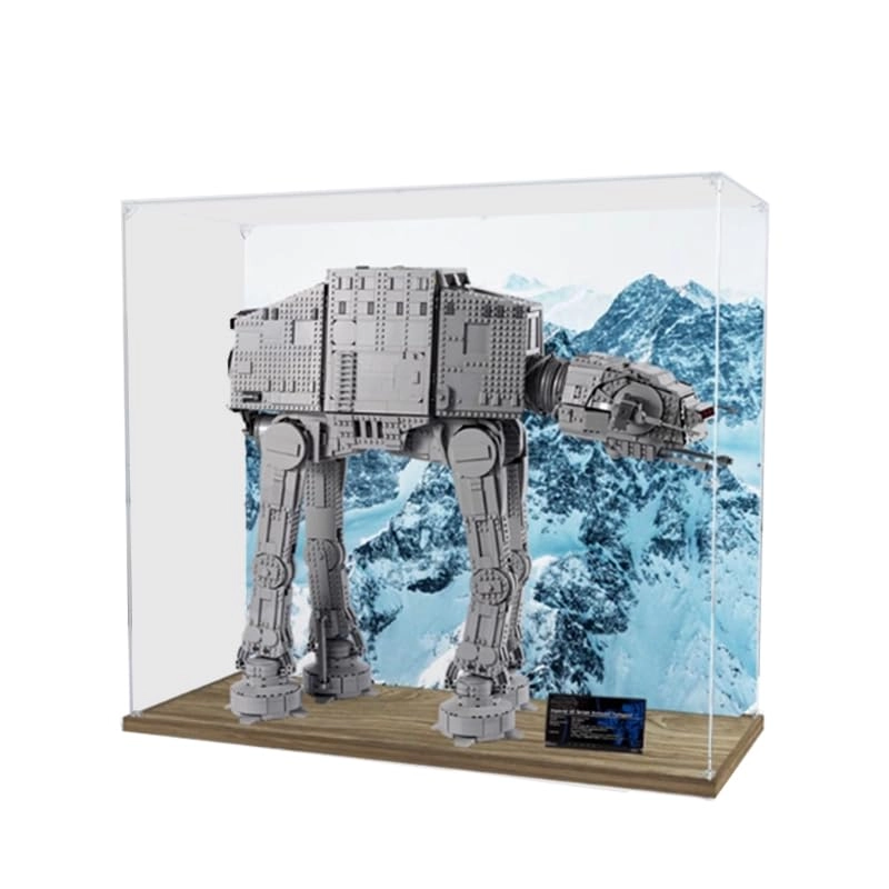 HCAEIOFJ Display Case for 75313 - 29.52x11.81x25.59in Wood Bottom+background