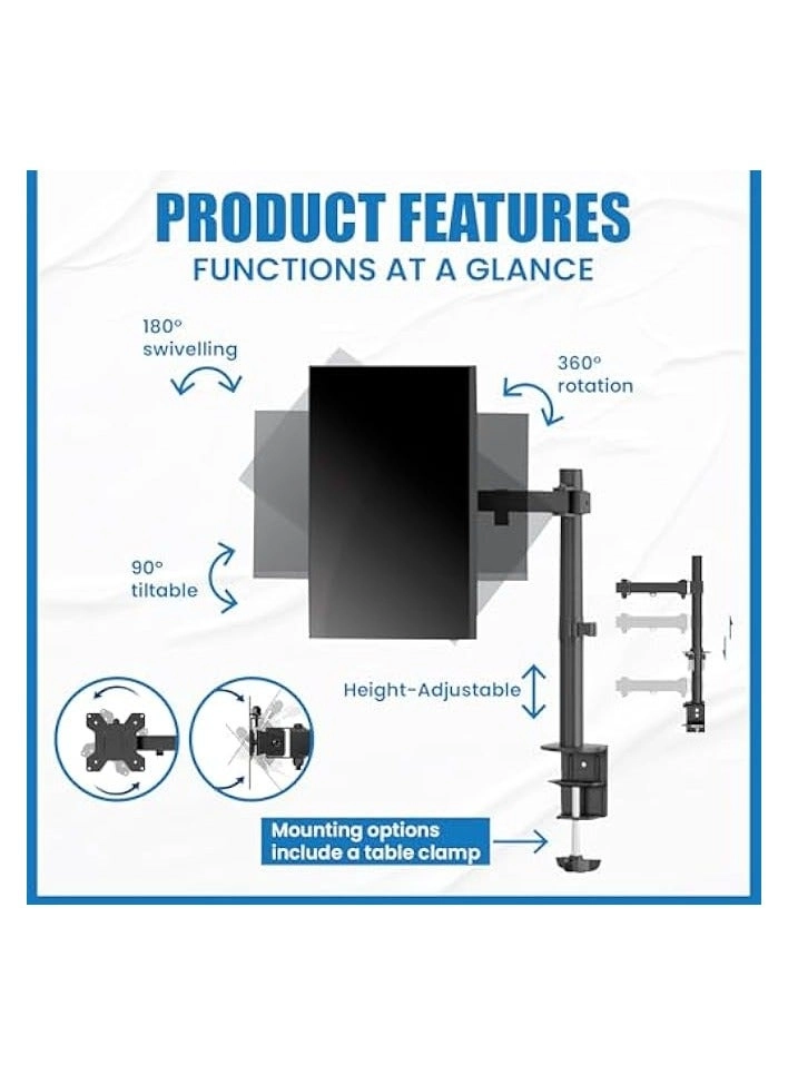 Single Monitor Desk Mount - 1 32 Inch