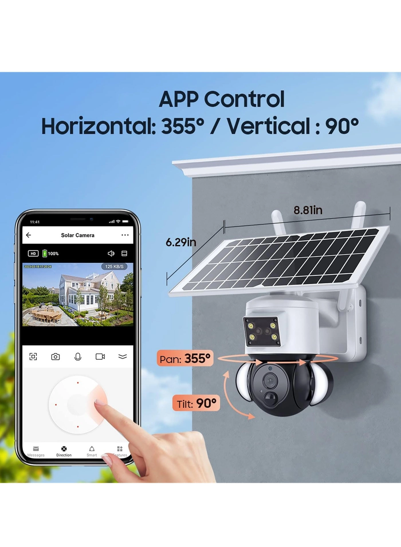Solar Security Wireless Outdoor Camera 2K