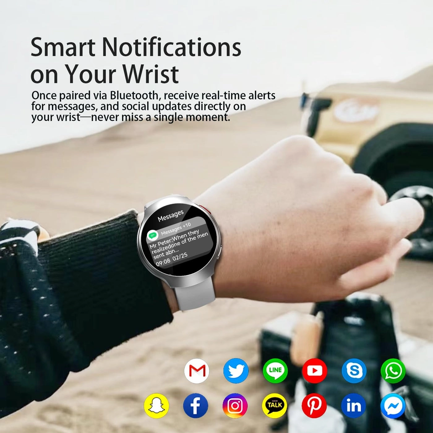 Smart Watch Metal GPS