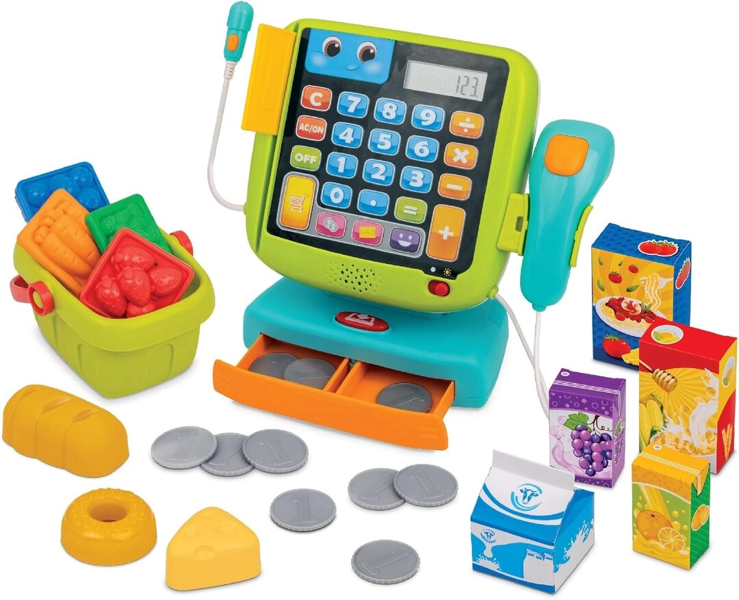 COLOR LAND CHILDRENS TOYS CENTER LLC Smart Calculator Cash Register - Working Calculator Play Money