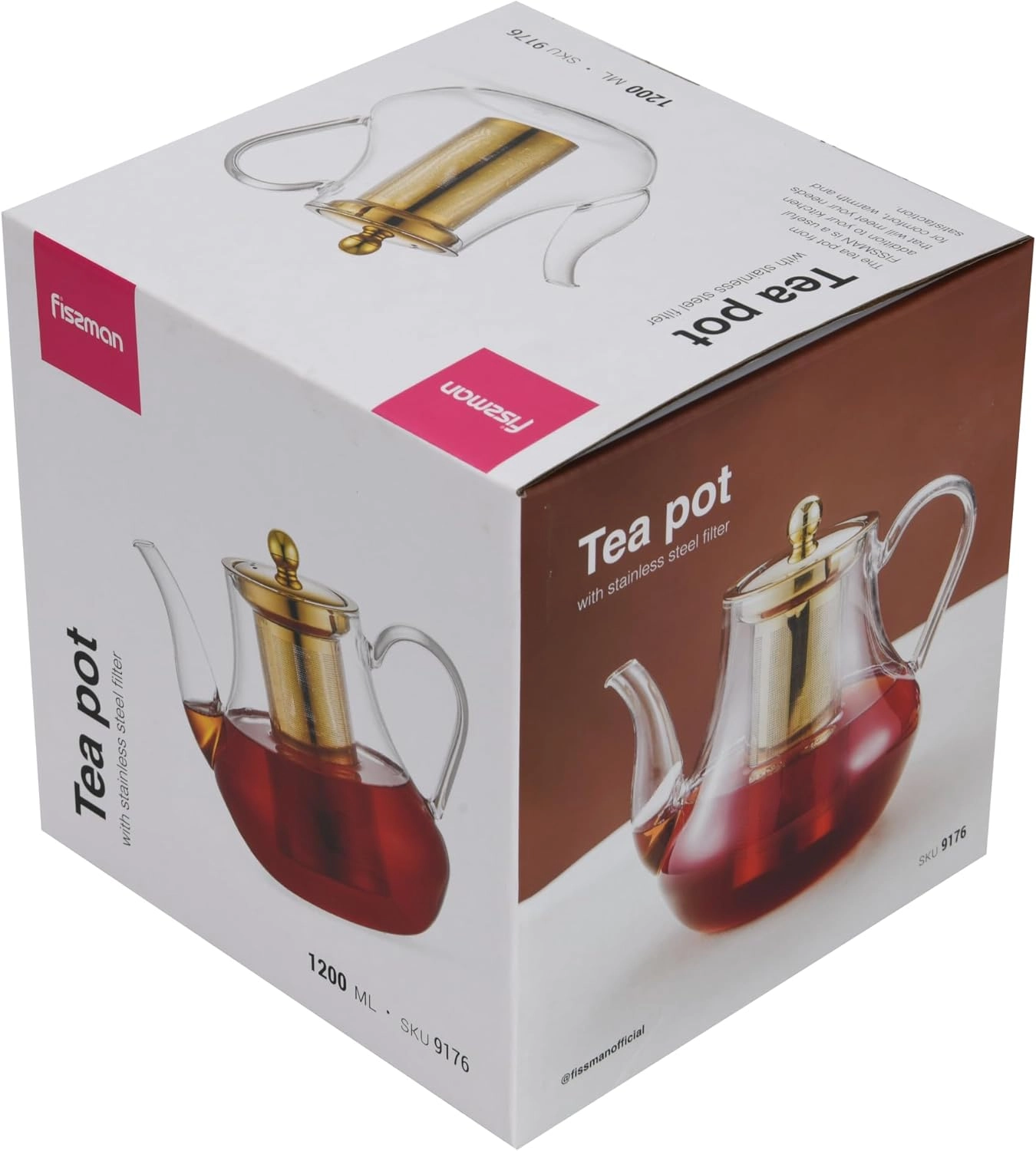 Tea Pot - borosilicate glass 1200ml