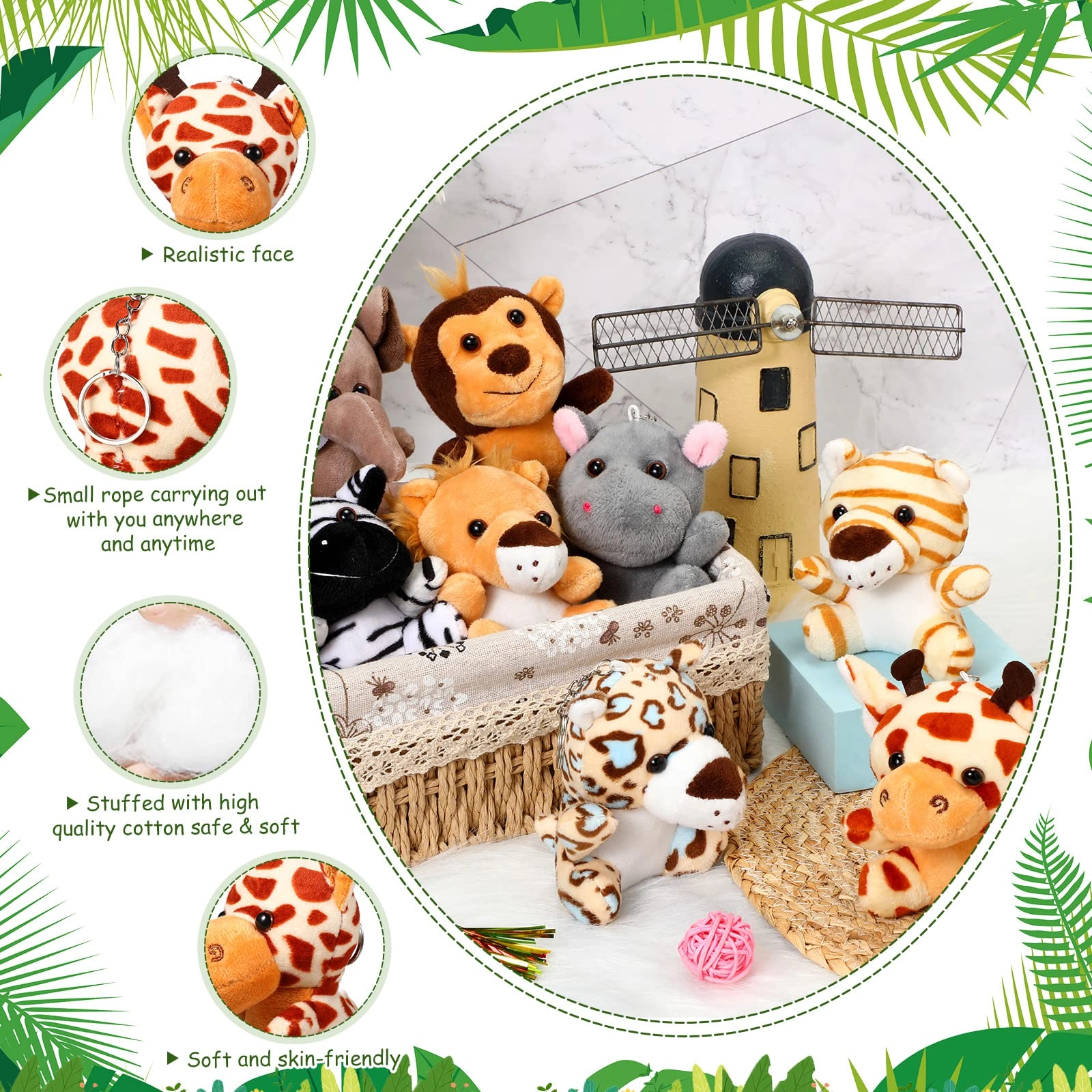 Jungle Animal Plush Set