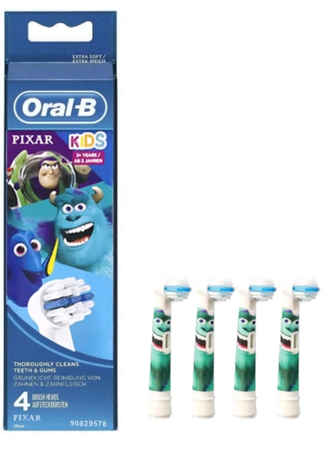 Pro Kids - Pack of 4 Extra Soft Bristles For Ages 3+